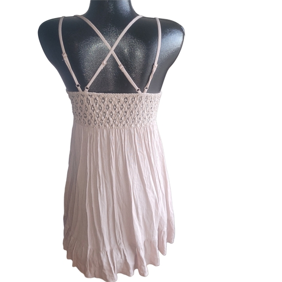 Justify Beige Lace Upper Spaghetti Strap Dress S - Picture 6 of 7